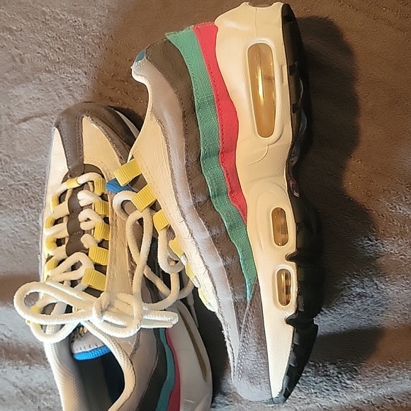 Nike Air Max 95 SE Shoes Air Sprung Grey Aqua Pink - Picture 6 of 6